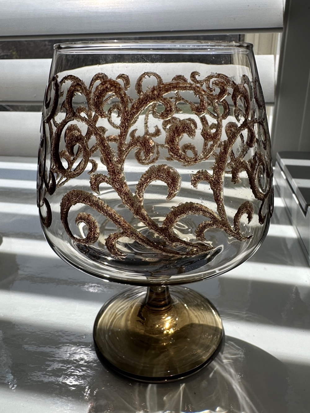 Libbey Prado Brandy Glasses in Tawny Brown Set of 4